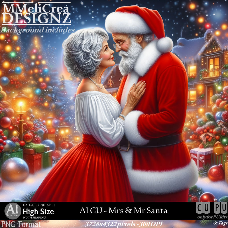 (image for) AI - CU Mrs & Mr Santa (CU4PU / PNG)